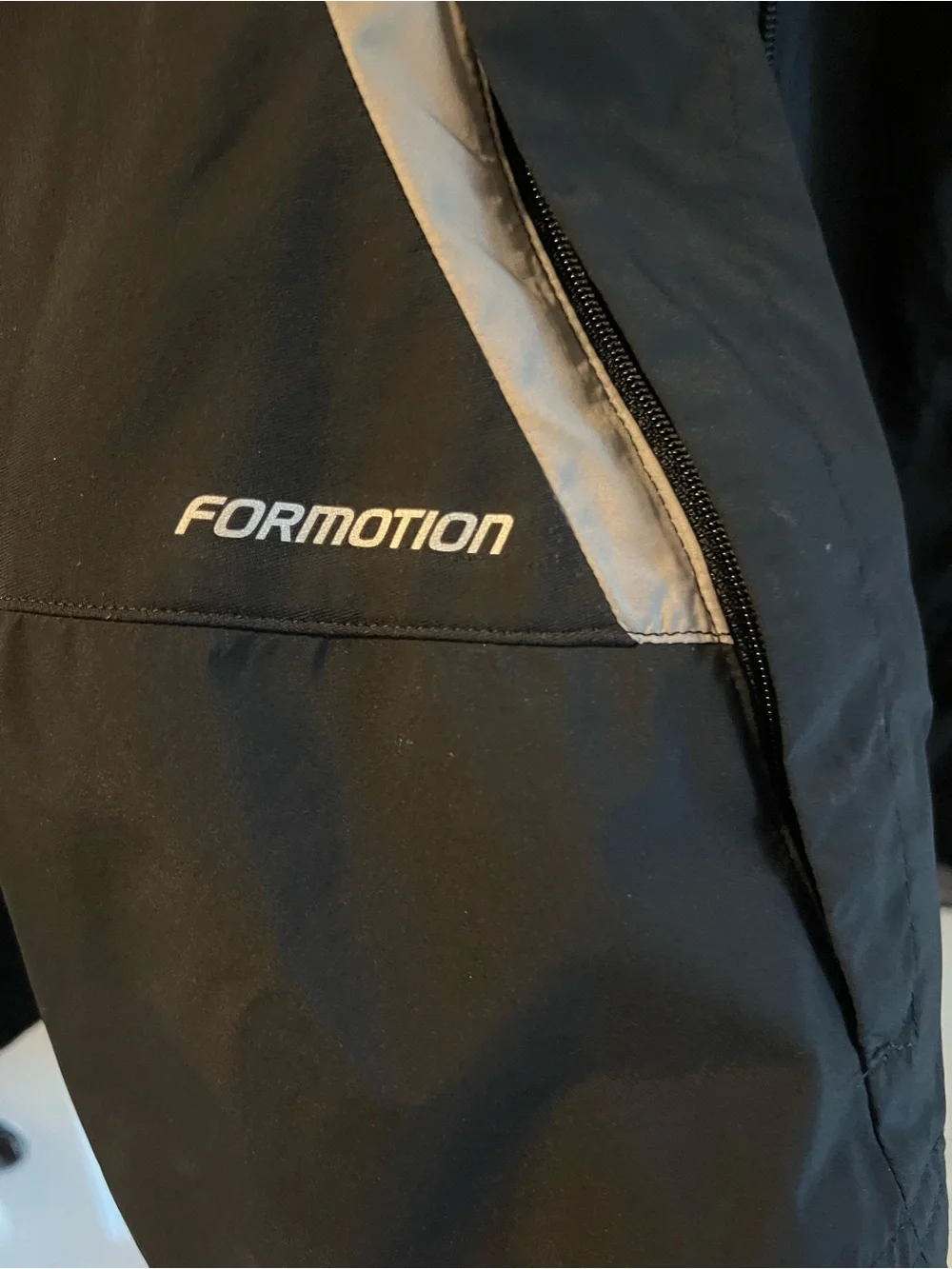 adidas Black Hooded Windbreaker with White Panels